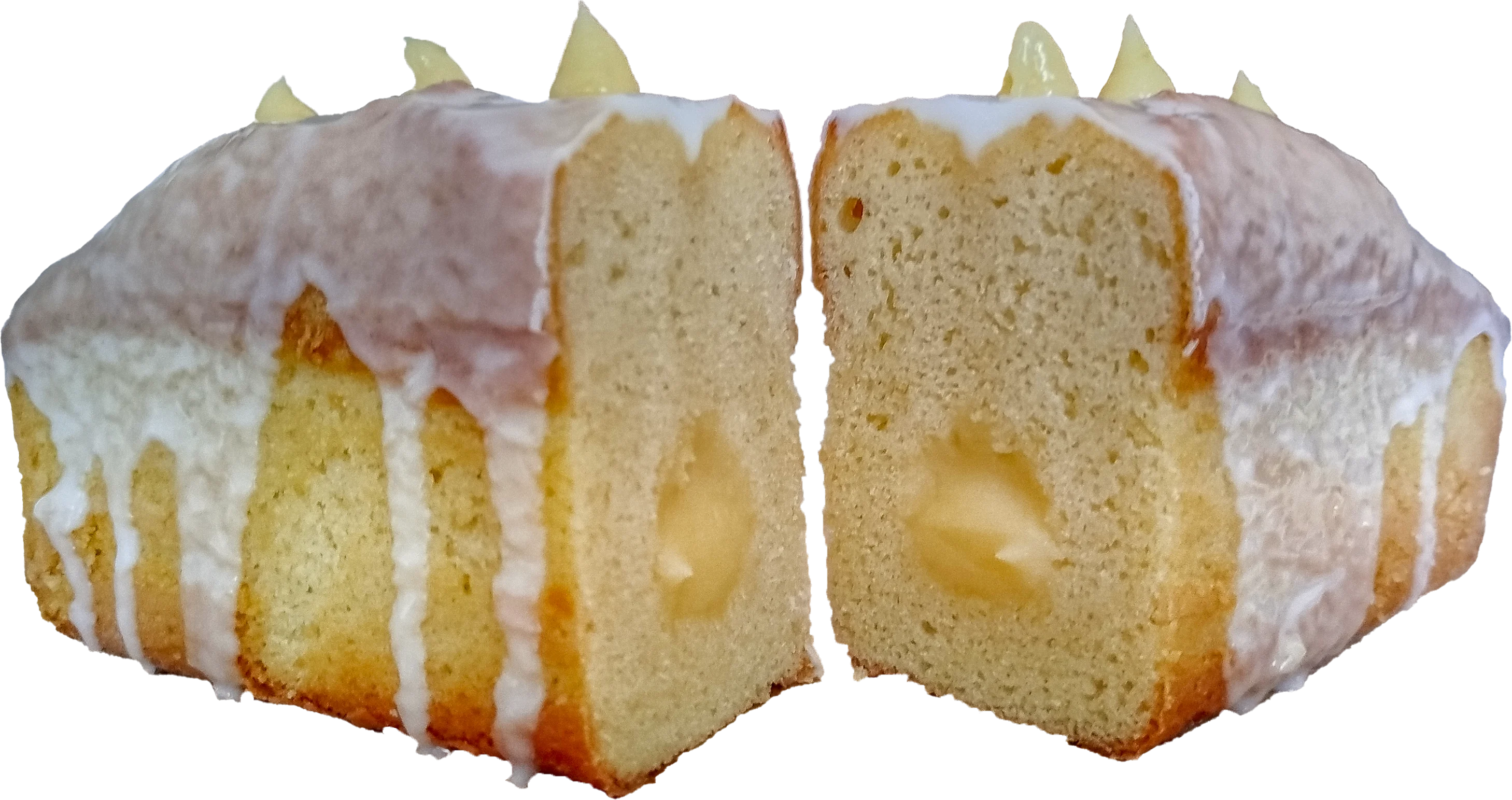 Cake citron avec insert au lemon curd et glaçage blanc