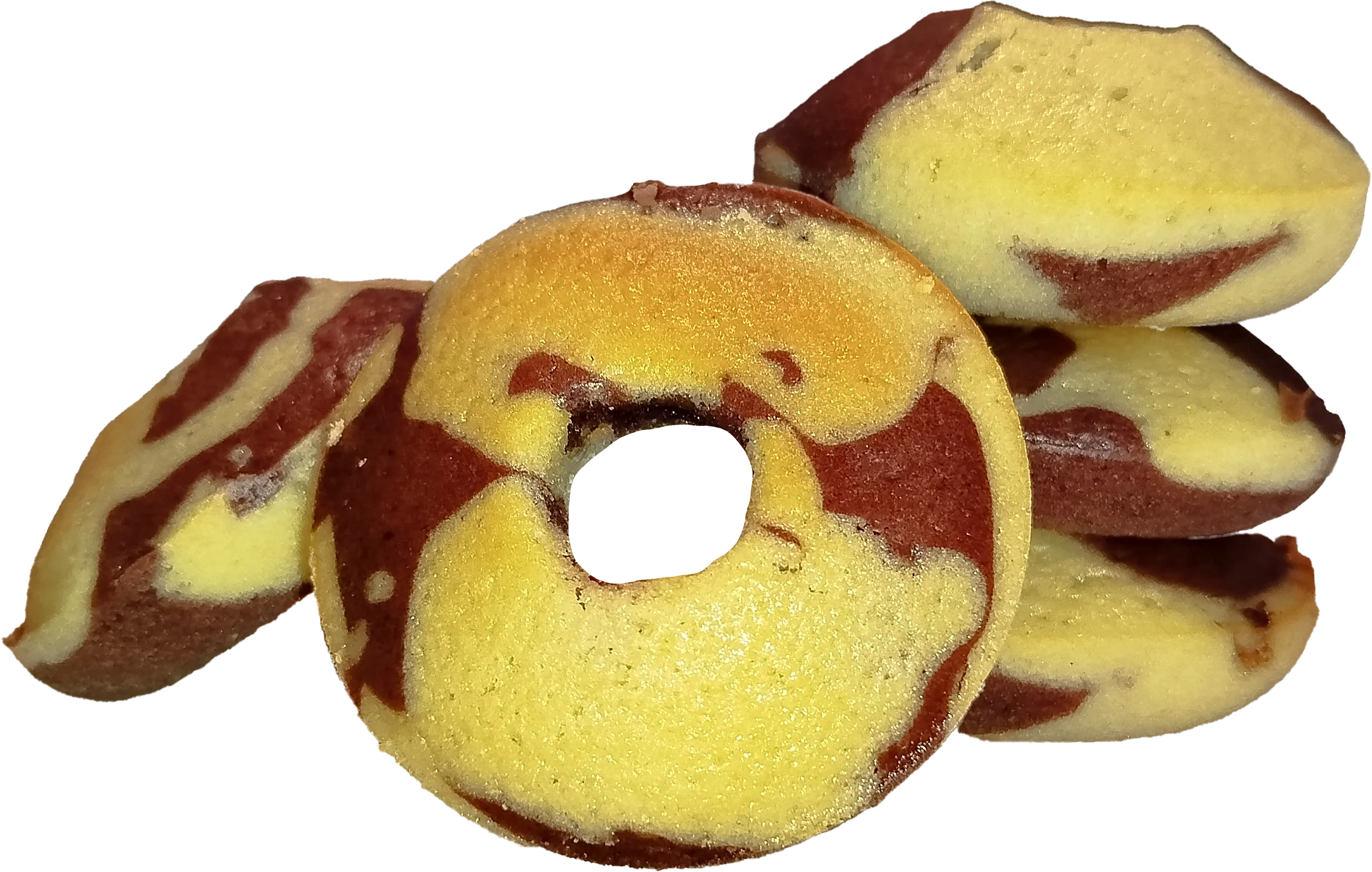 Plusieurs donuts marbrés