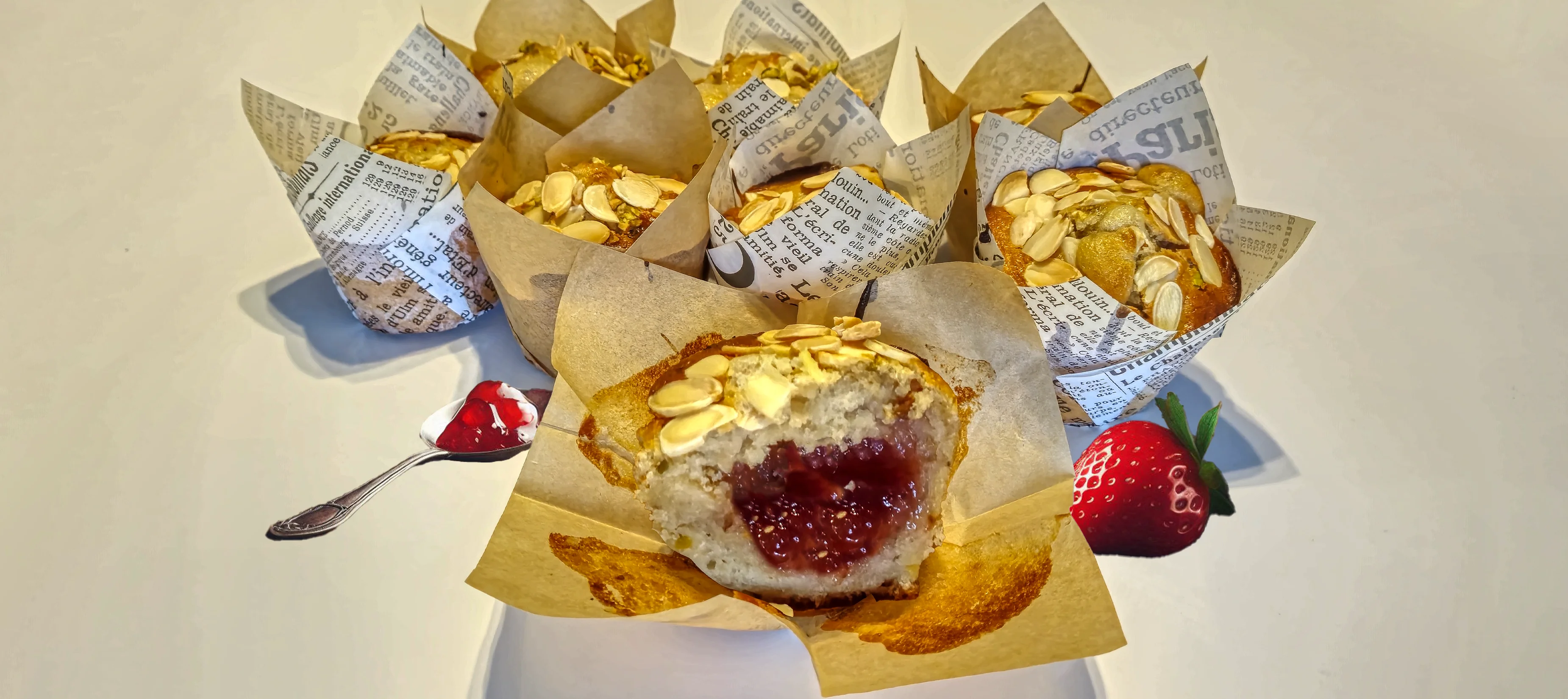 Muffins à la confiture de fraise